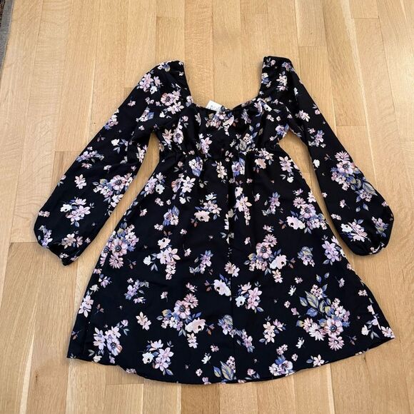 Floral Black Dress - Picture 5 of 6